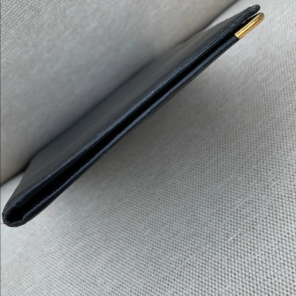Dunhill Elegant Black Wallet with Gold Accents